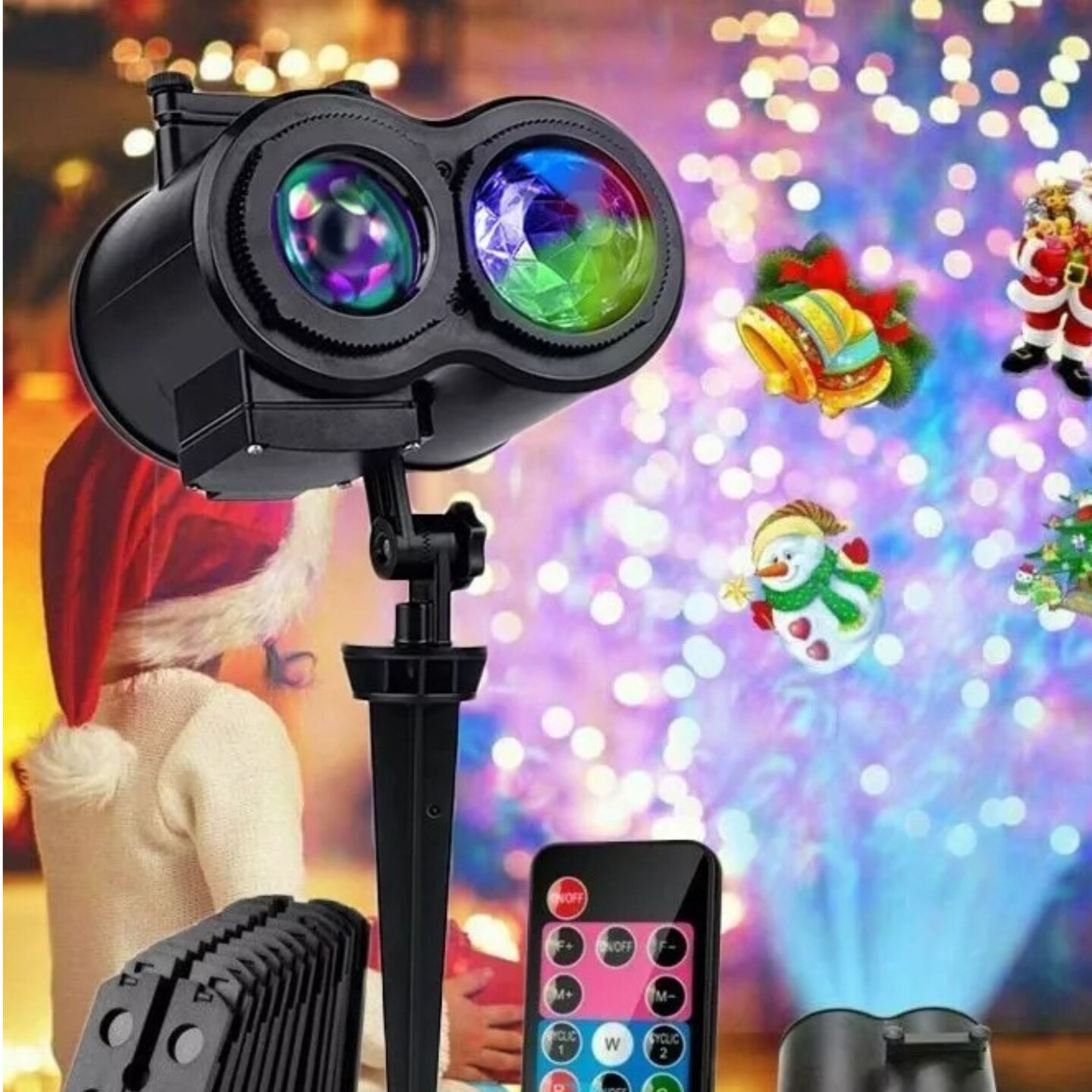 Christmas 26 Pattern HD Projector Laser Light Snow Landscape Decor Lamp