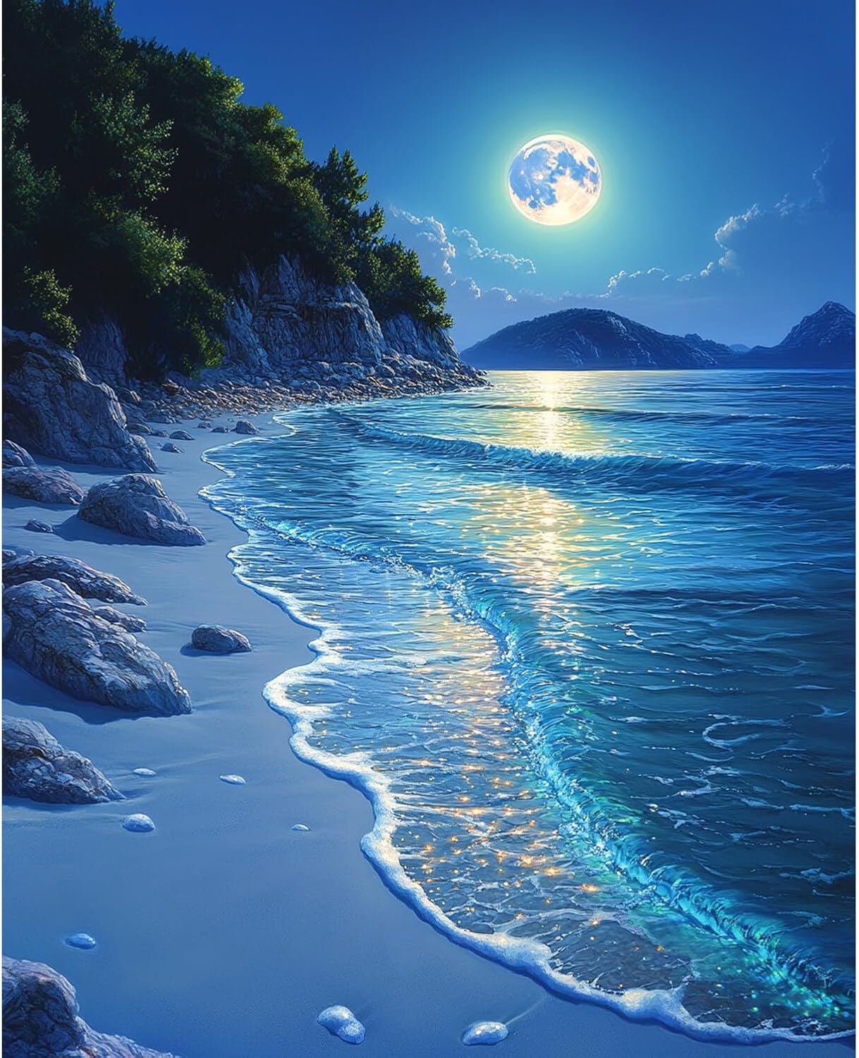 Beach Moonlight Paint by Numbers Kit