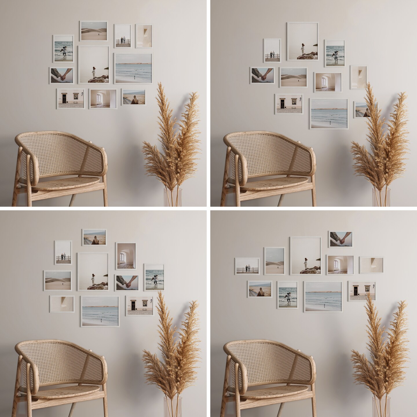 Haus and Hues Oak Wood Gallery Wall Picture Frames 10 Pack