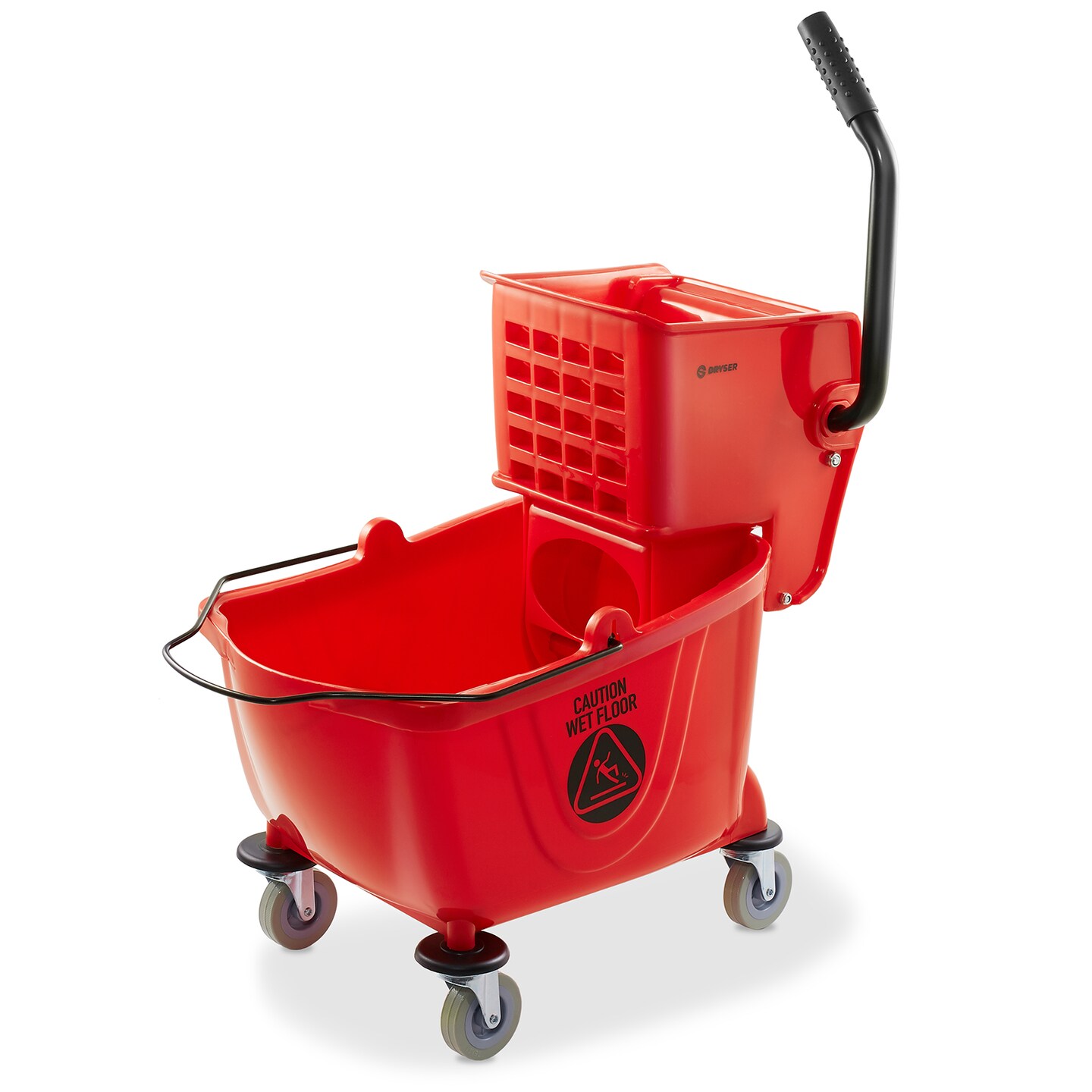 Dryser Commercial Mop Bucket with Side Press Wringer, 26 Quart