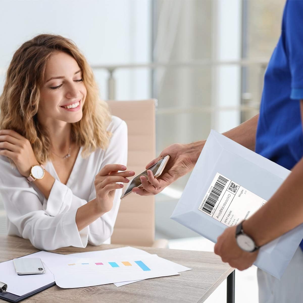 Poly Mailers 12x15.5 Inch White 100 Pack Medium Shipping Bags