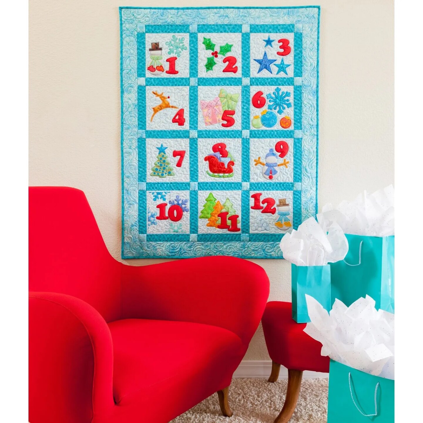 AccuQuilt GO! Sleigh & Snowflakes Die – Holiday Appliqué Fabric Cutting Die