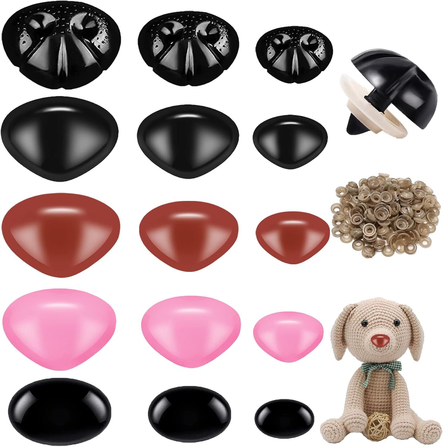 150 Pcs Safety Noses for Crochet
