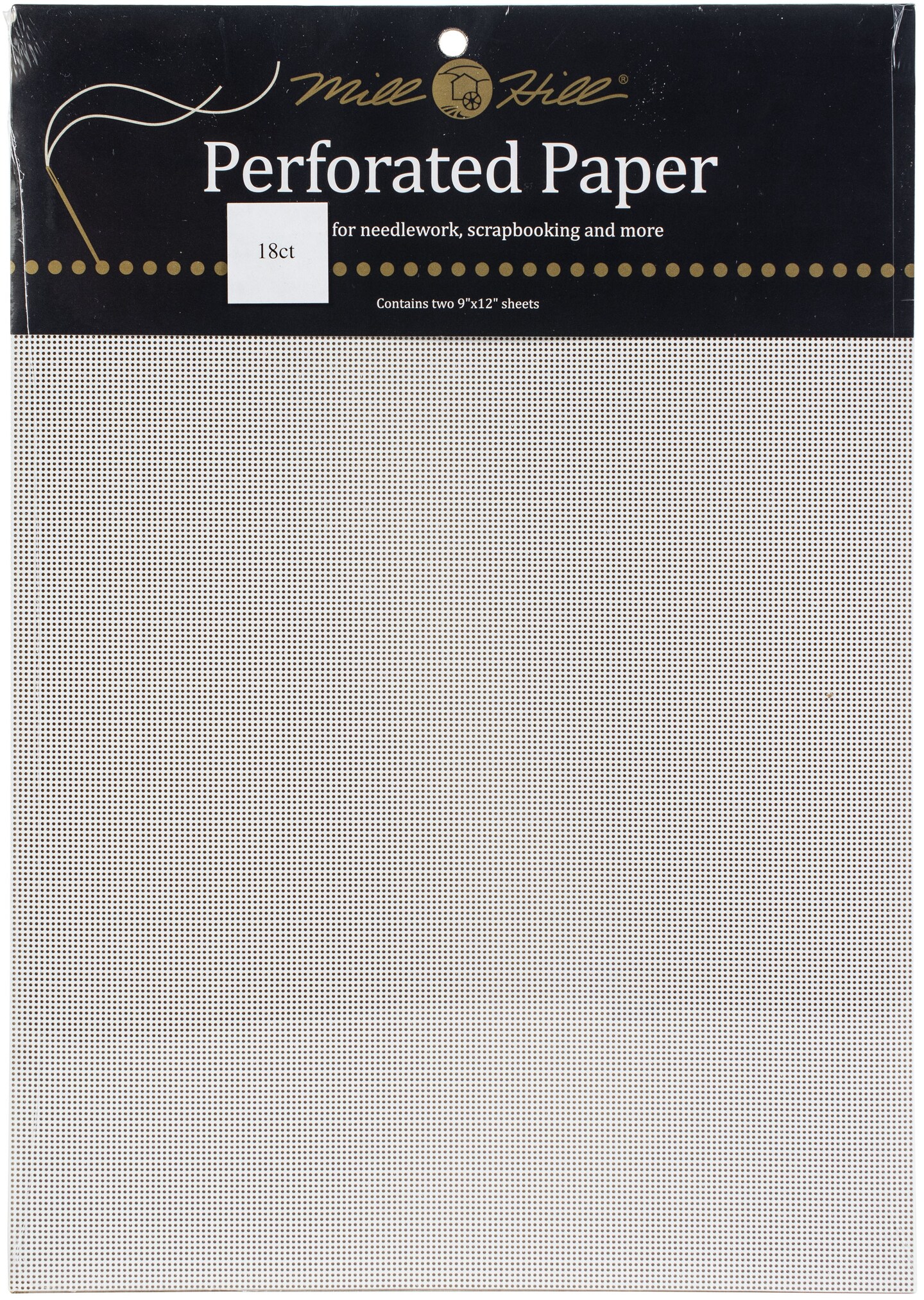 Mill Hill Perforated Paper 18 Count 9&#x22;X12&#x22; 2/Pkg-White