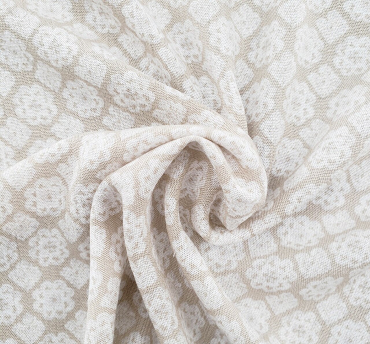 1 Yard Rayon Crinkle Taupe Woven Fabric, 50/52&#x2033; Wide 100% Rayon
