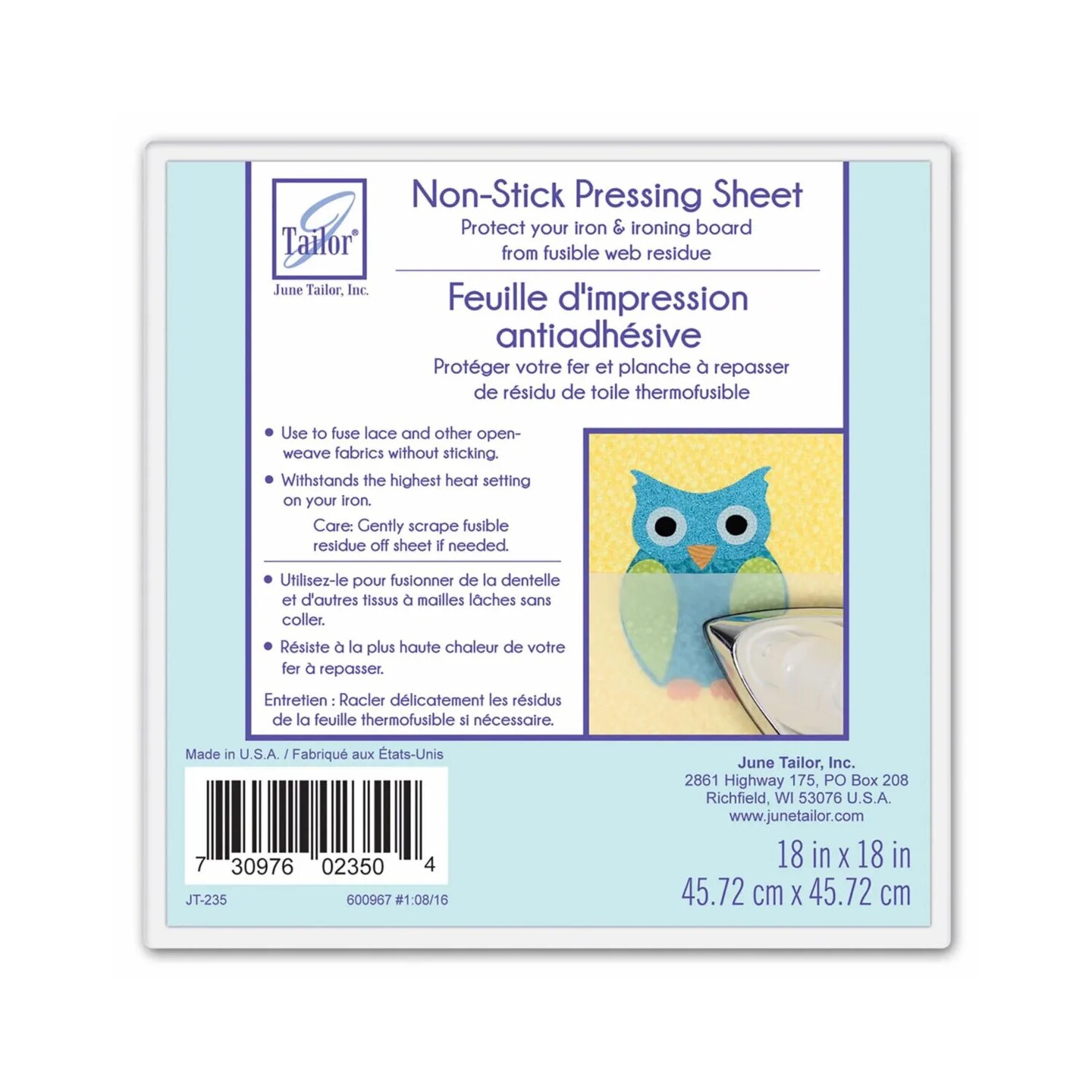 Non-Stick Pressing Sheet – Heat Resistant Press Cloth for Appliqué, Fusible Projects & Sewing