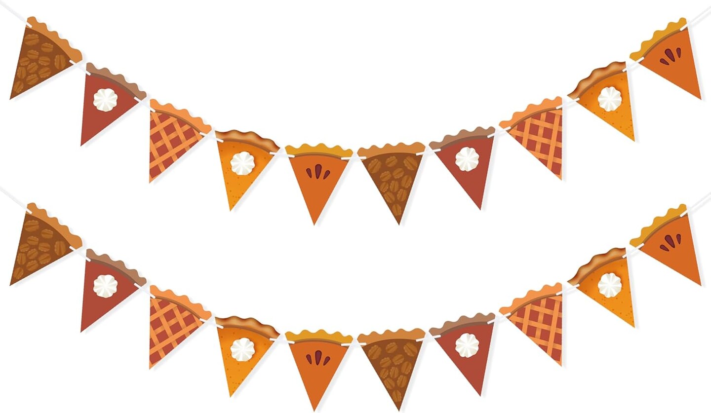 Pumpkin Pie Banner Thanksgiving Decorations