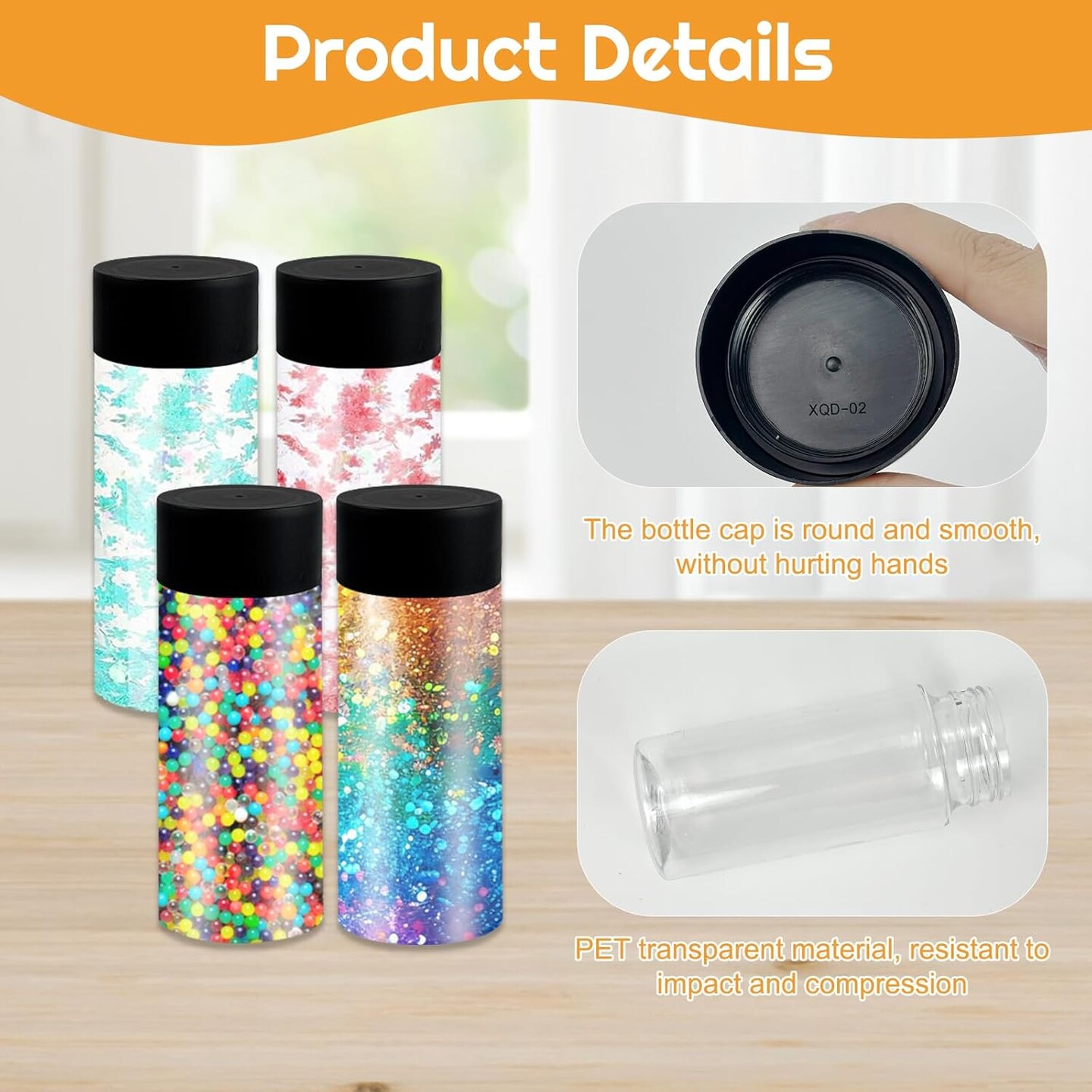28 Pcs Empty Plastic Sensory Bottles with Lids