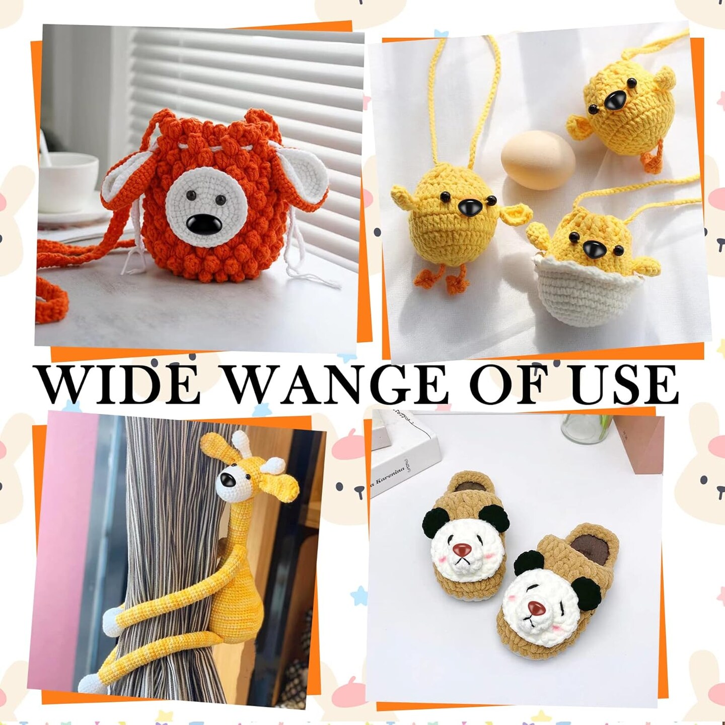 150 Pcs Safety Noses for Crochet