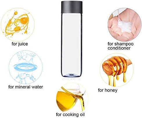 12-pack Bulk Empty Plastic Juice Bottles Reusable Water Bottles (Clear)