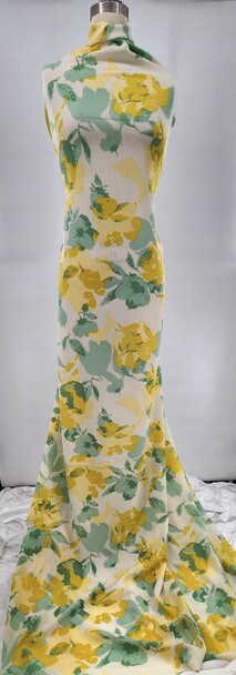 1 Yard Poly Bubble Textured Green Fabric 58/60" Wide, Lightweight & Crinkle Woven Material