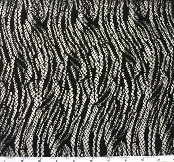 1 Yard Black Soft Stretch Lace Apparel Fabric, 58/60&#x201D; Wide