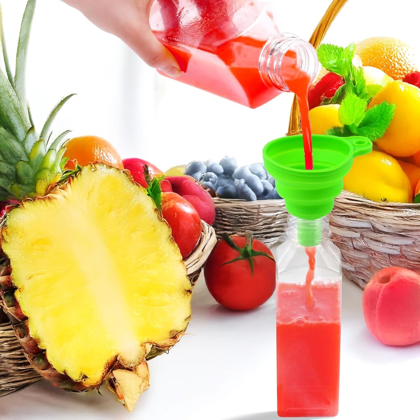 36pcs 16oz Plastic bottles with lids, juice bottles with caps