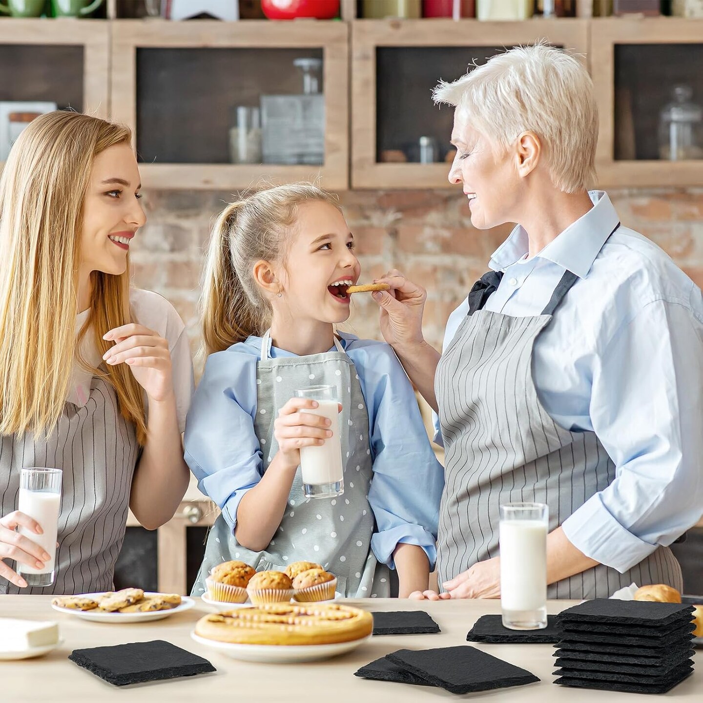 Slate Coasters Set 12