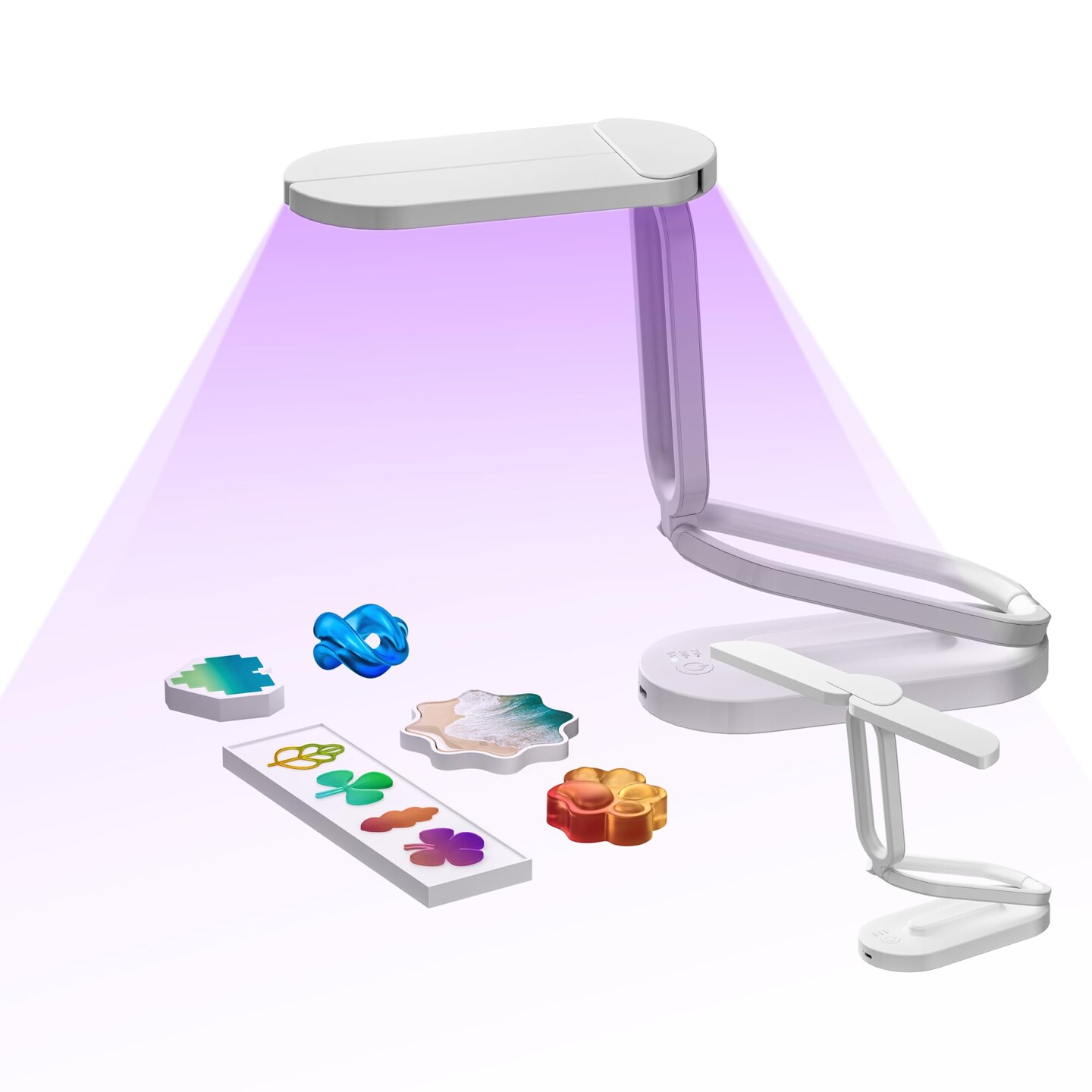 UV Light for Resin Curing, 54W UV Resin Light Lamp, Wireless & Foldable, 3-in-1 Uses for Molds, DIY Craft Deco (Ice White)