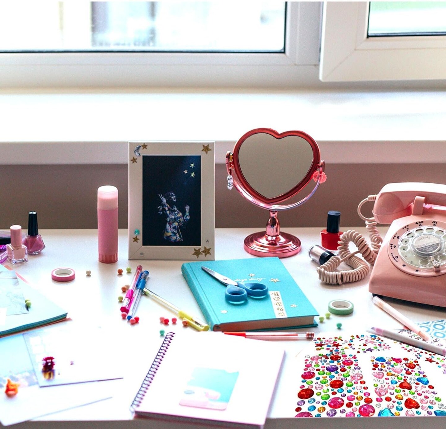 3228pcs Gems Stickers, Self Adhesive Rhinestone Jewel Stickers