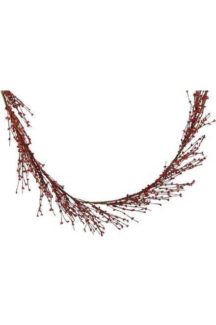 5&#x27; Red Pip Berry Wired Garland
