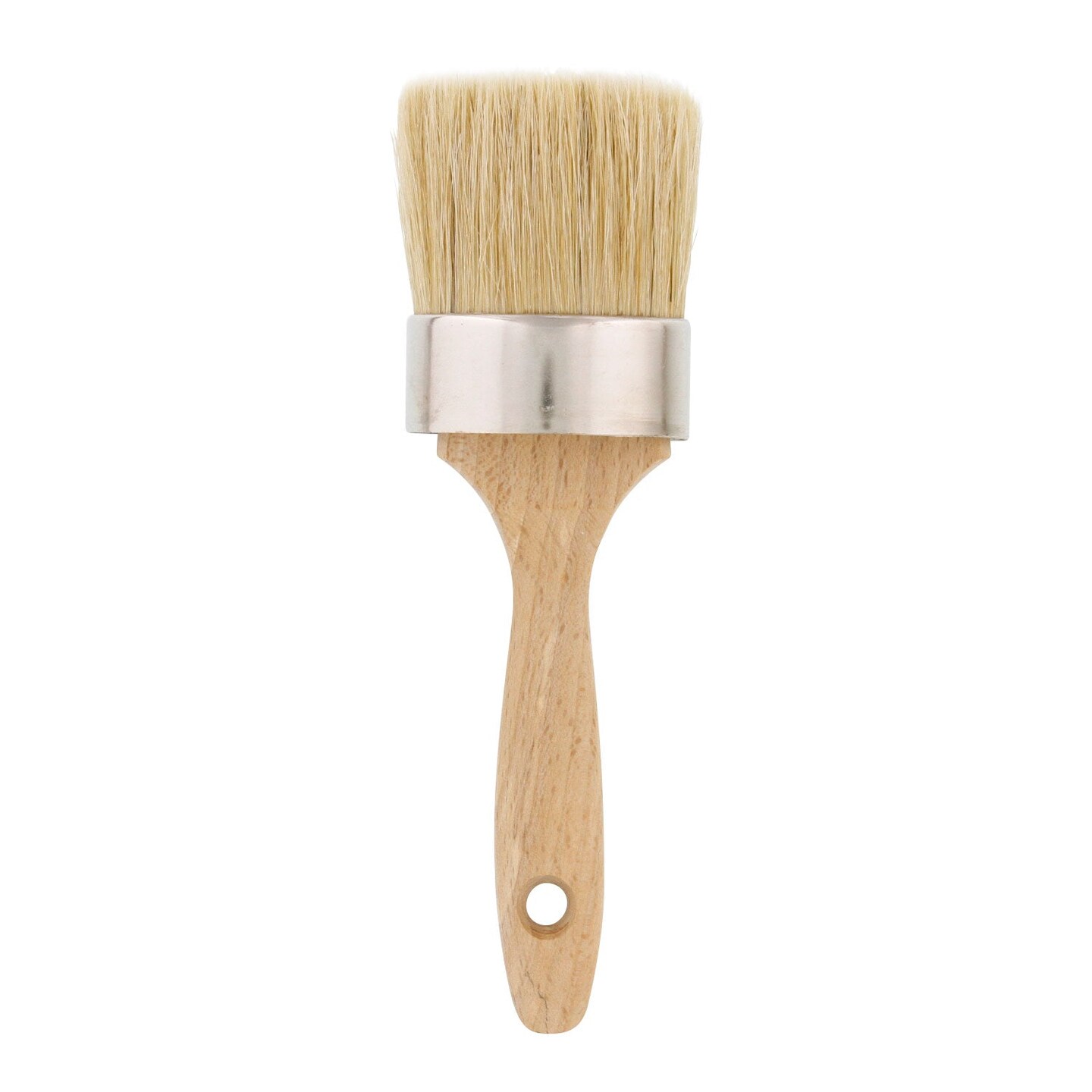 Multi Use 2-1/8&#x22; Oval Chalk and Wax Brush for Chairs, Dressers, Cabinets and Other Wood Furniture - 100% Natural Bristles, Lightweight, Rust Resistant