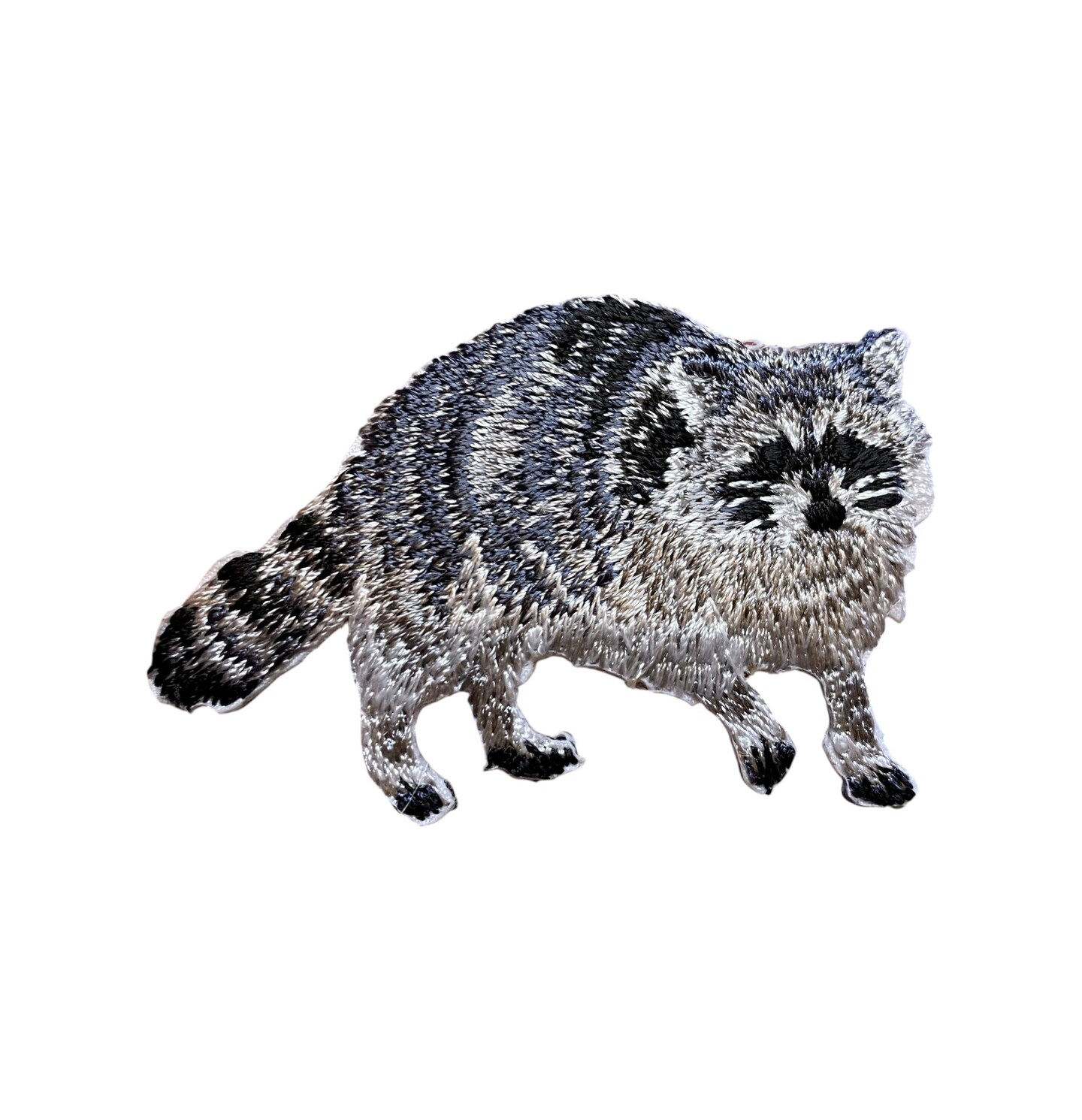 Raccoon, Realistic Animals, Embroidered, Iron on Patch