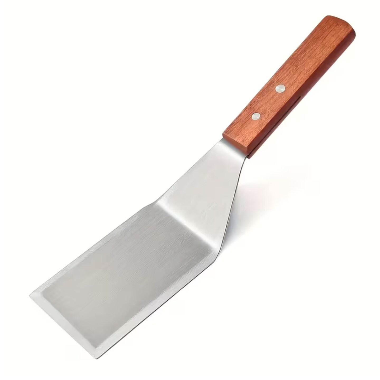 Kitcheniva Stainless Steel Spatula with Wooden Handle - Perfect for Cakes, Steak, Eggs, & Grilling