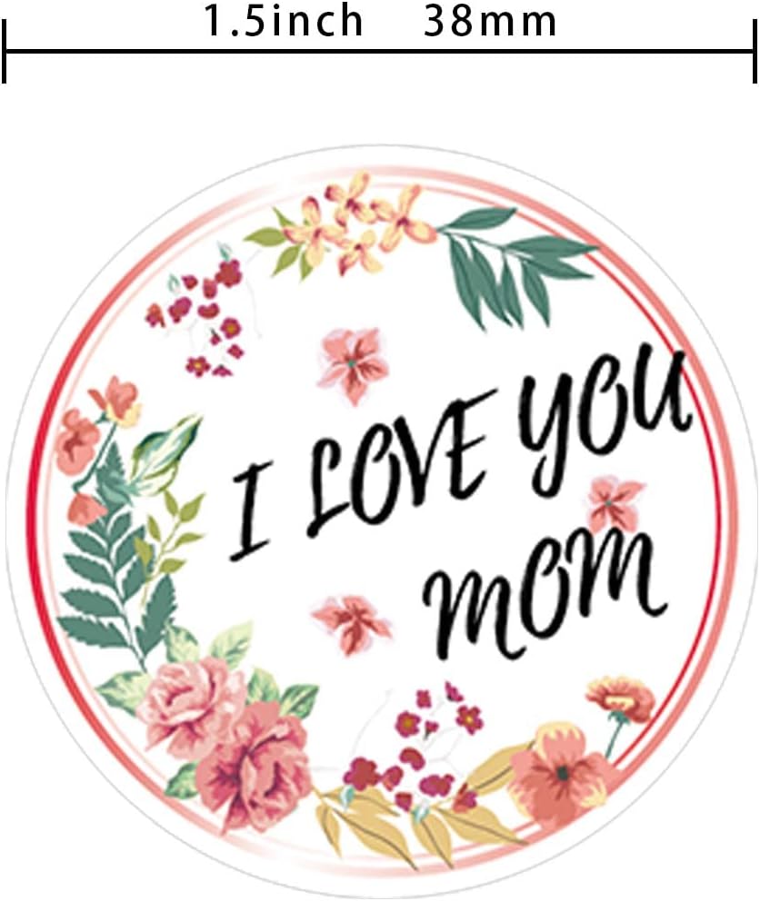 Mother&#x27;s Day Stickers,1.5 inch 500 Pcs Happy Mother&#x27;s Day Gift Labels Stickers,for Envelope Seal Cards Boxes Gift Wrap Mothers Day Party Favors Decorations