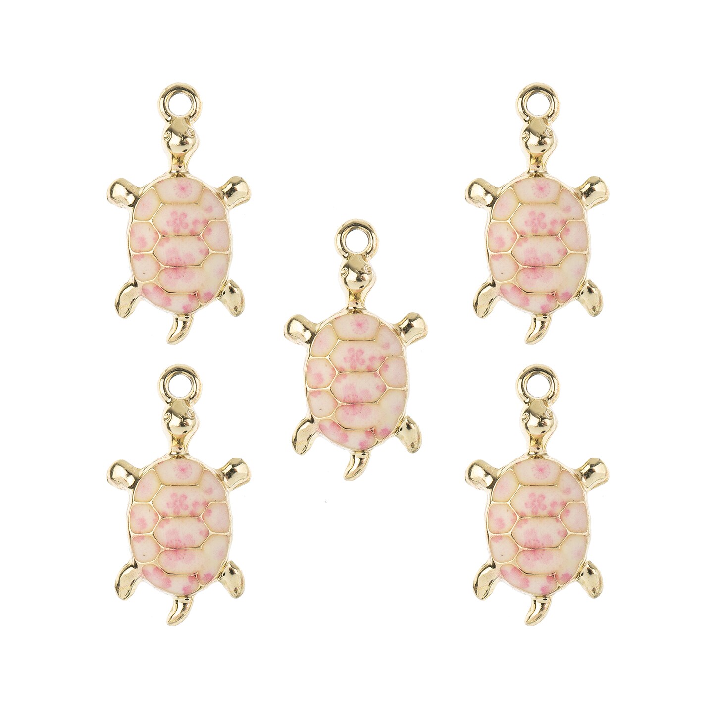John Bead Sweet &#x26; Petite Turtle Animal Charms, 5pcs
