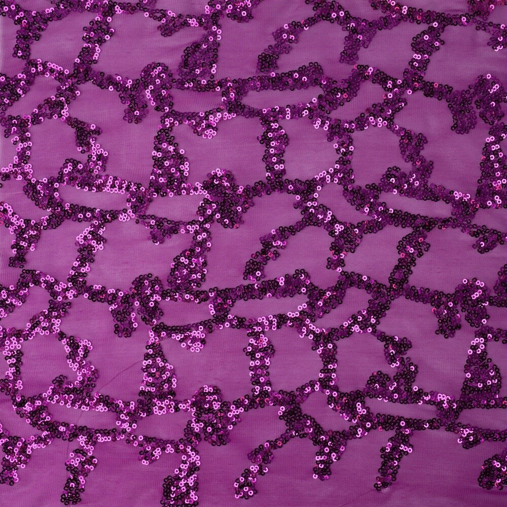 1 Yard Toni Stretch Mesh Sequin Fabric 2-Way Stretch Polyester Blend 56 Width