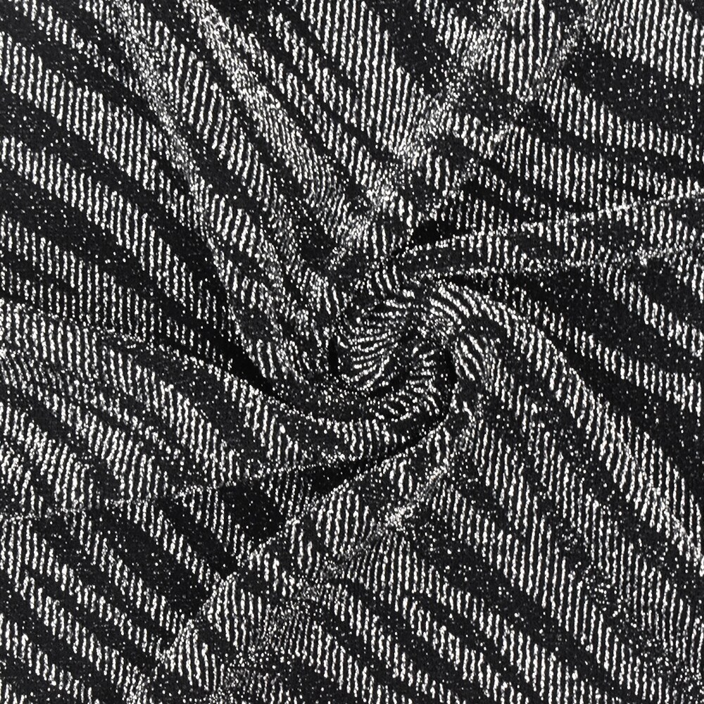 Black-Silver Famous Designer Zebra Jacquard Stretch Slinky Knit Fabric By the Yard