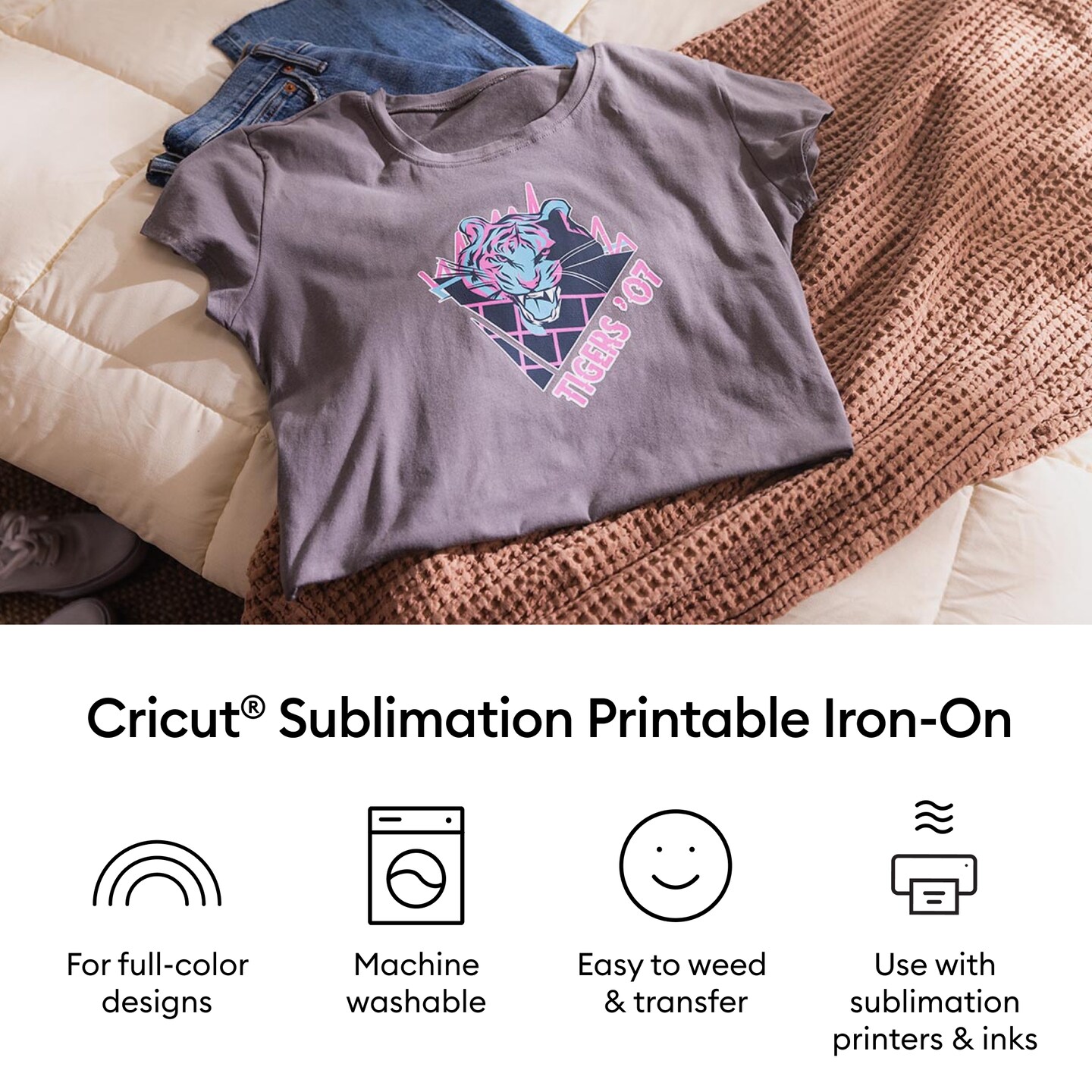 Cricut Sublimation Printable Iron-On Sheets - 8.5 in x 11 in (10 ct)