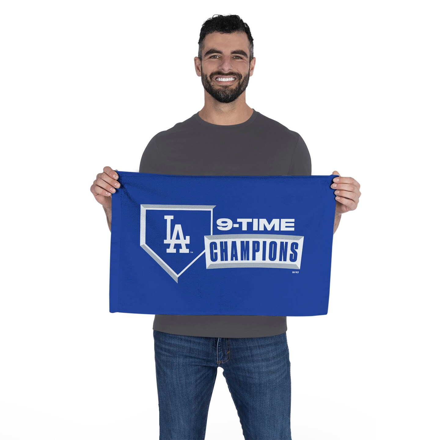 MLB Los Angeles Dodgers 2025 World Series Multi Champ Voltage Fan Towel 16 x 25 inches