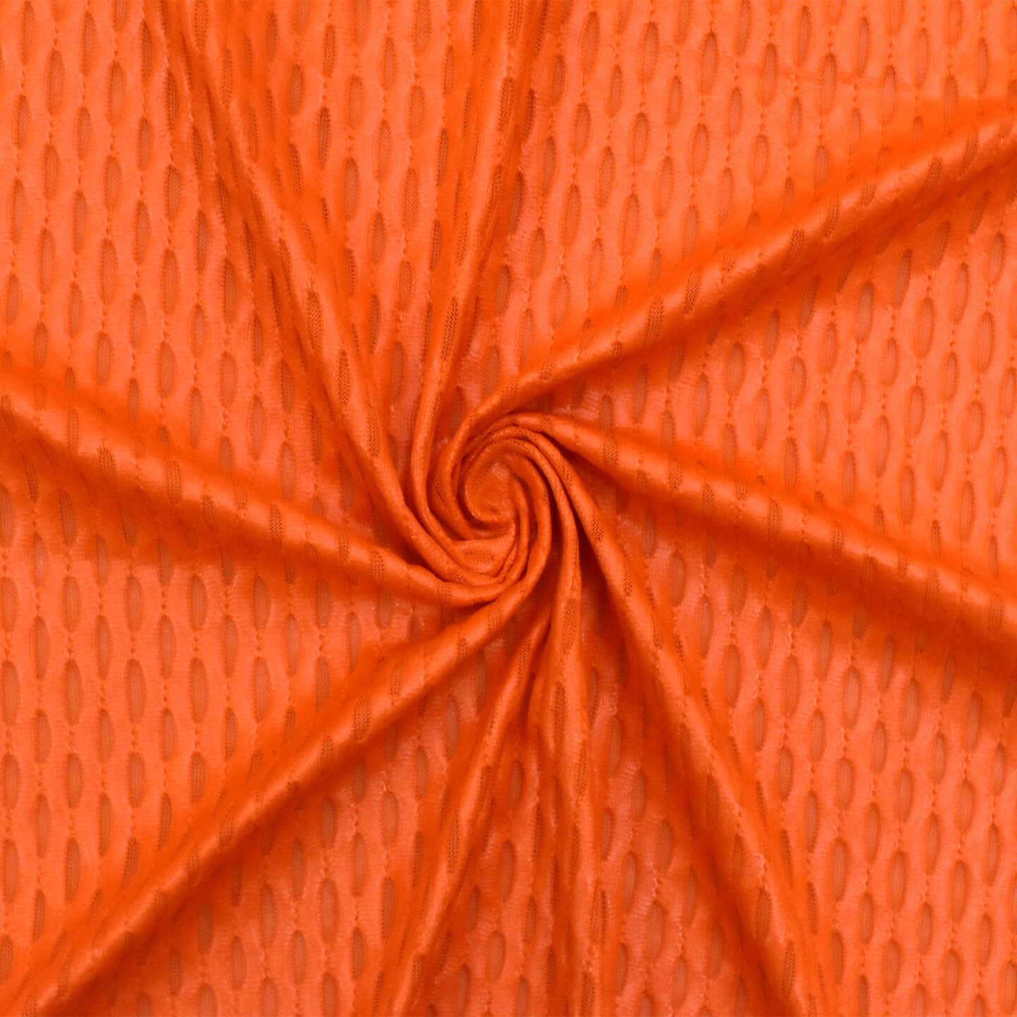 Luminous Orange Famous Maker Stretch Mesh Yoga Activewear Fabric By the Yard