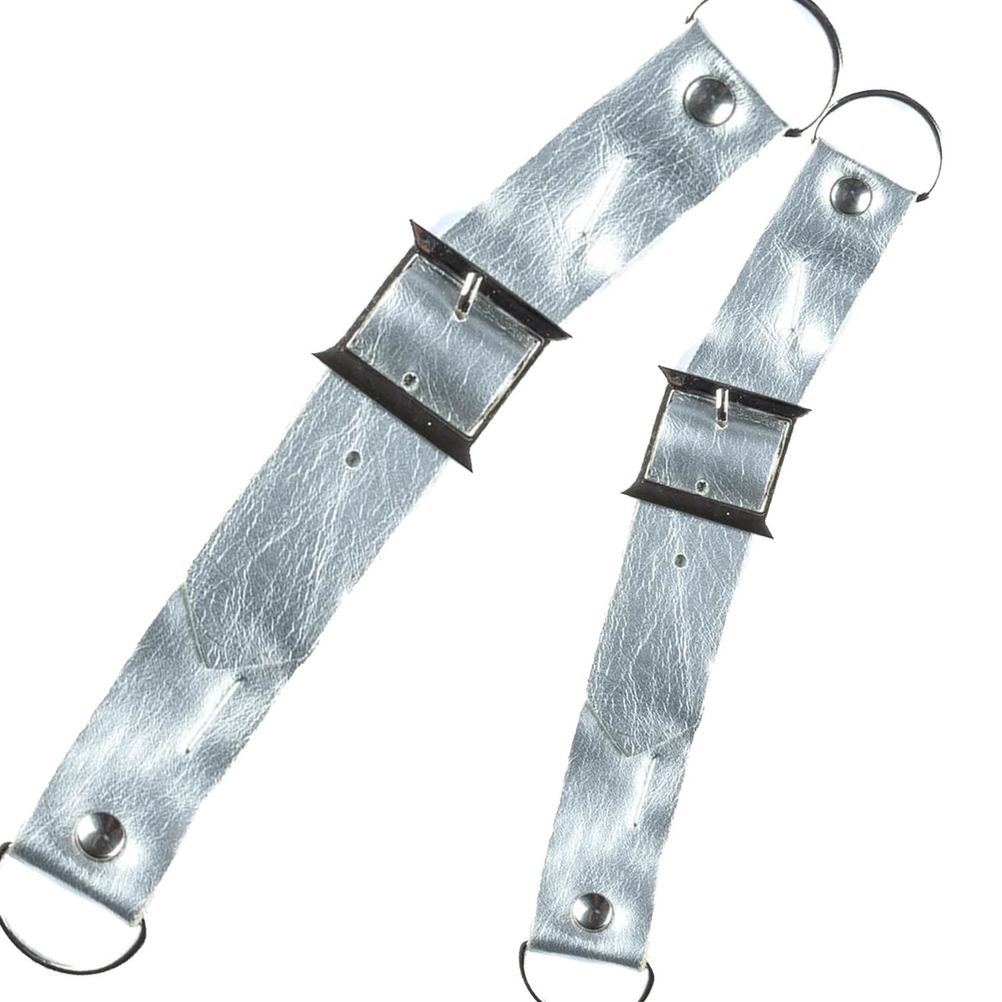 Mini Belt Buckle Connector Silver Vinyl for DIY Sewing and Crafts