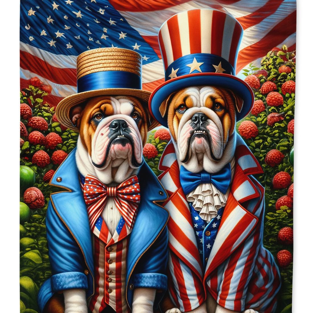 Edge Collections - 28" X 40" - Multicolor - All American English Bulldog Large - 1 Piece