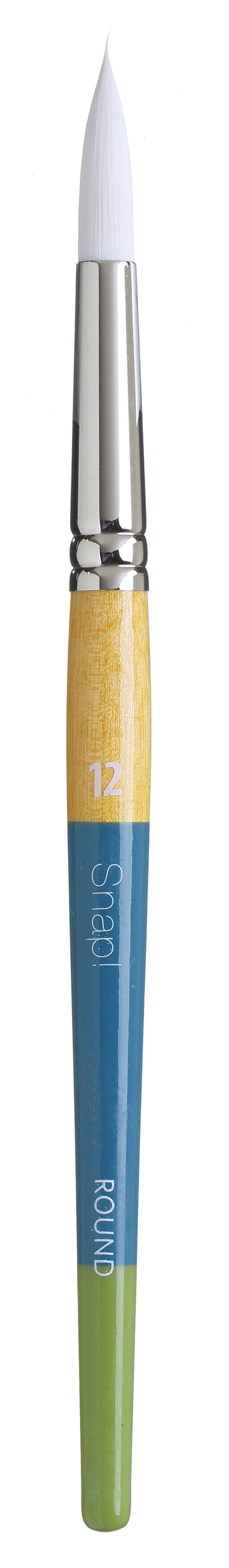 Princeton Snap! White Taklon Short Handle Brush-Round Size 12