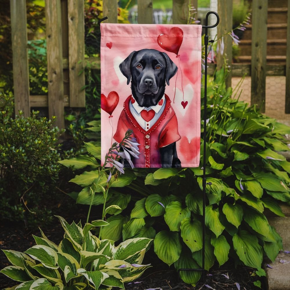 Edge Collections - 11.25" X 15.50" - Black - My Valentine Decorative Labrador Retriever - 1 Piece