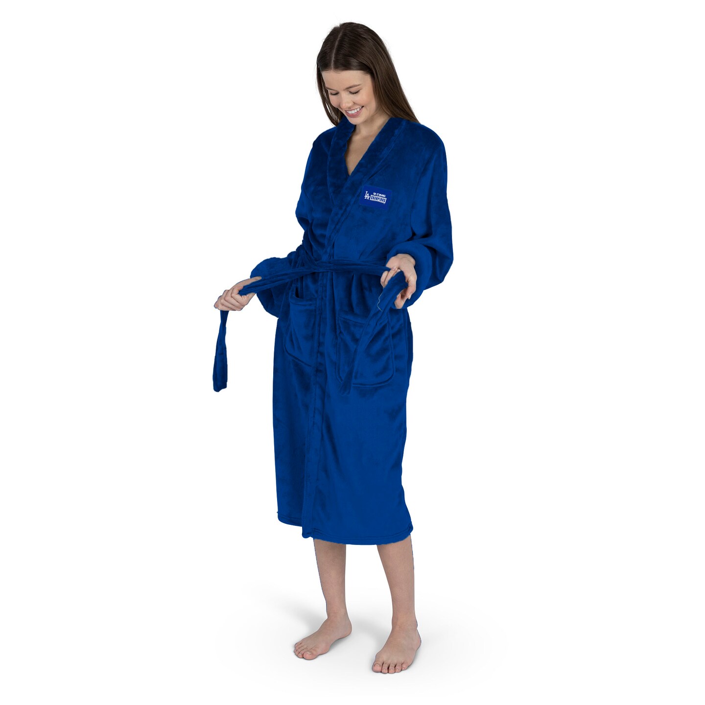 MLB Los Angeles Dodgers 2025 World Series Multi Champ Royal Blue Fuse Silk Touch Robe