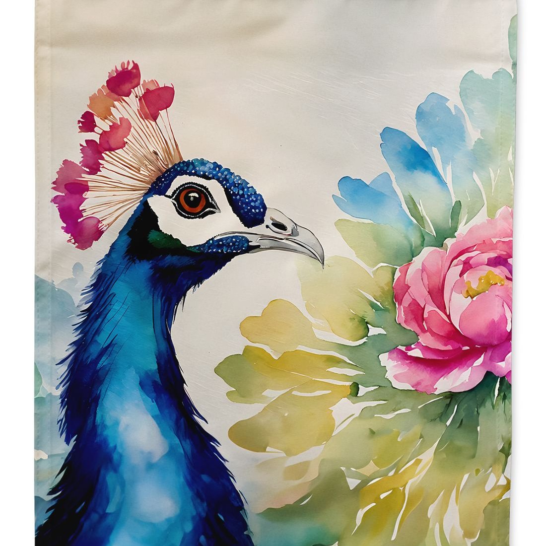 Edge Collections - 28" X 40" - Multicolor - Peacock Large Porch Sleeveative Outside Artwork Artwork - 1 Piece
