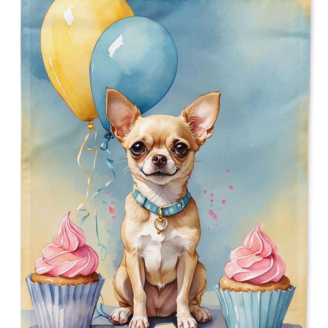 Edge Collections - 28" X 40" - Multicolor - Chihuahua Happy Birthday Large Porch - 1 Piece
