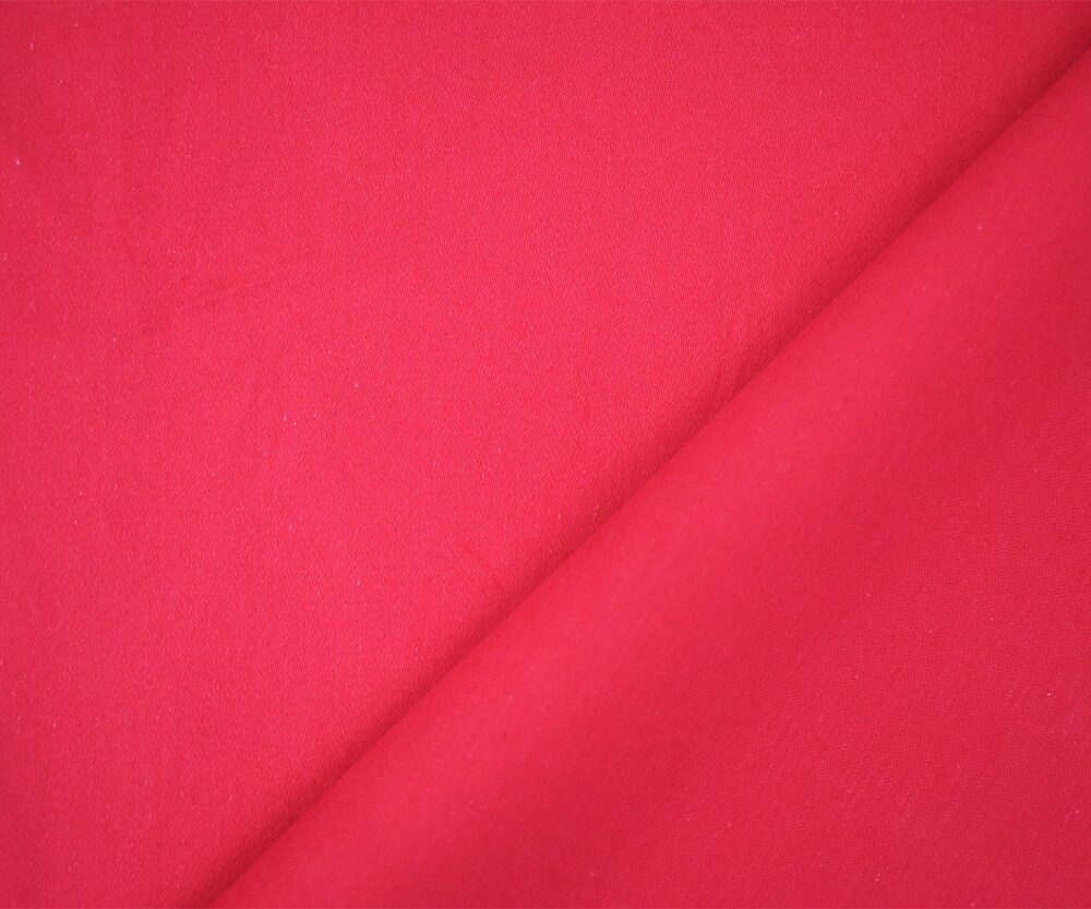 Hot Pink Cotton Twill Stretch Spandex Solid Twill Sateen Woven Fabric By the Yard