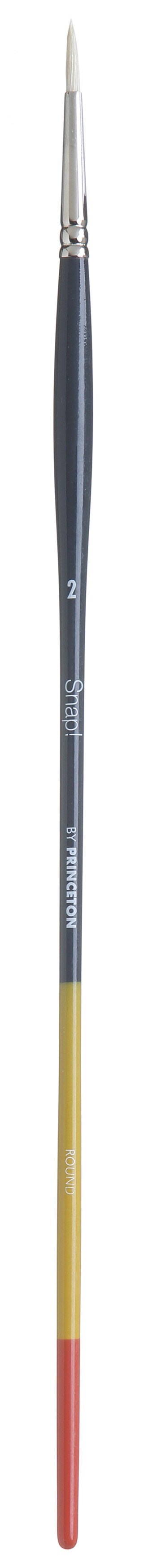 Princeton Snap! Natural Bristle Long Handle Brush-Round Size 2