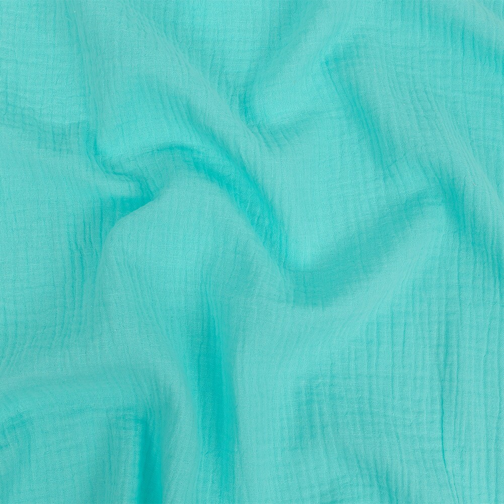 1 Yard Double Cotton Gauze Aqua - Talamanca Collection 50’’ Width