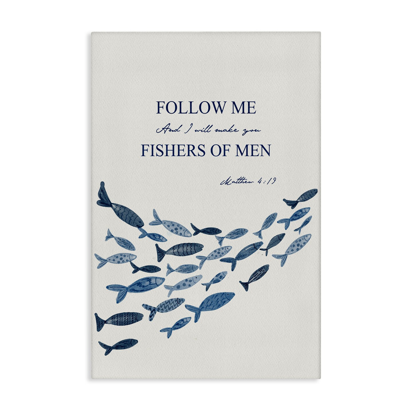 Stupell Industries Follow Me Fishers Of Men Canvas, design by Yen