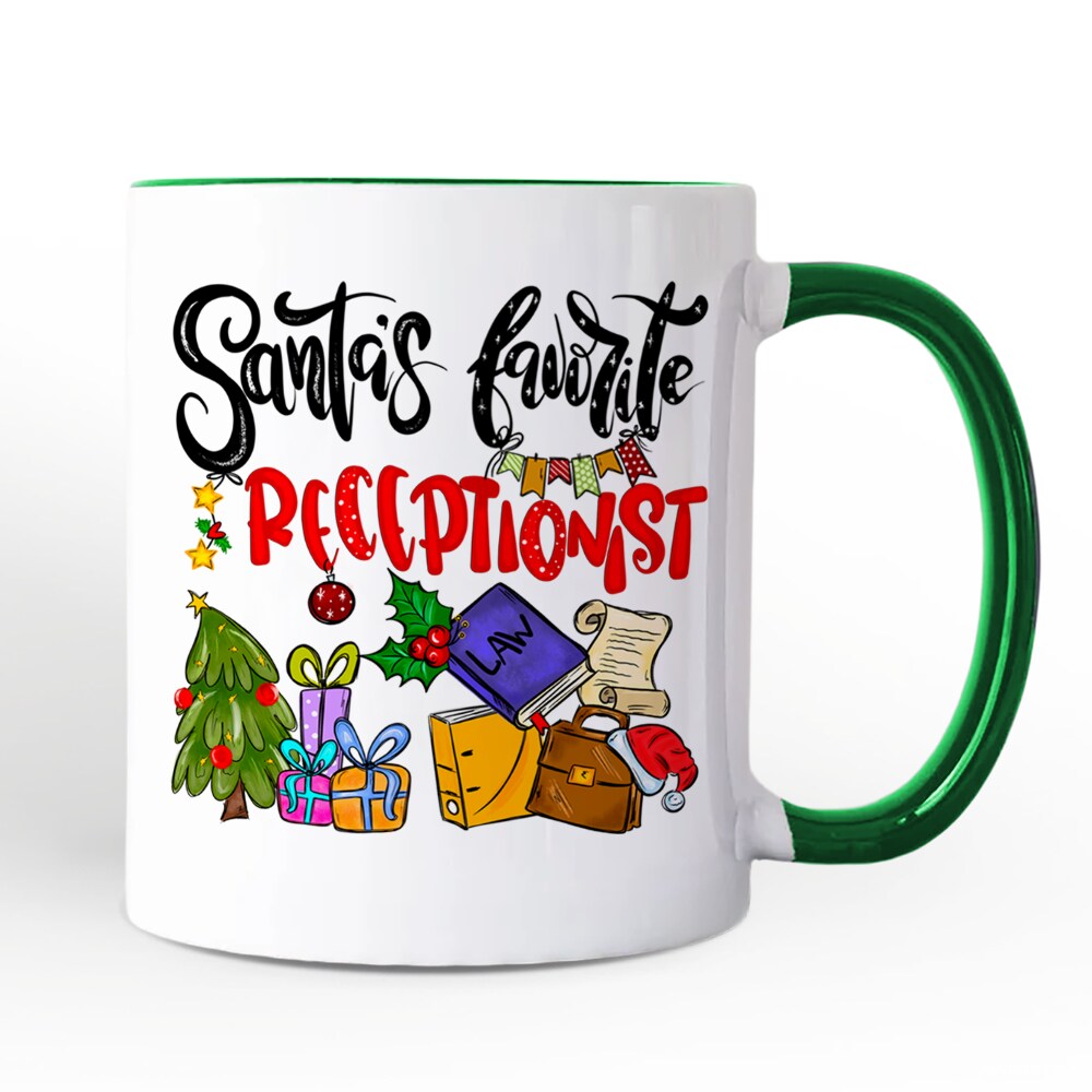 Santa's Favorite Office Receptionist Mug, Administrator Appreciation Christmas Gift
