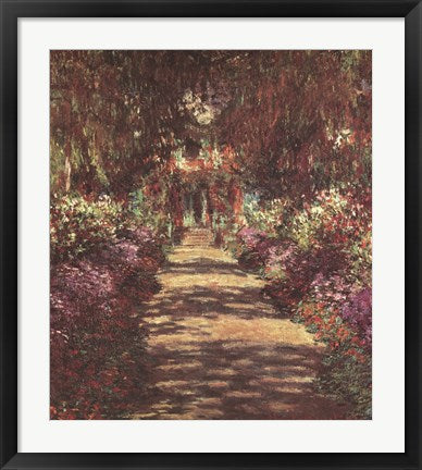 Framed Art A Pathway in Monet's Garden at Giverny, c.1902 by Claude Monet Wall Decor 18x24 Artwork