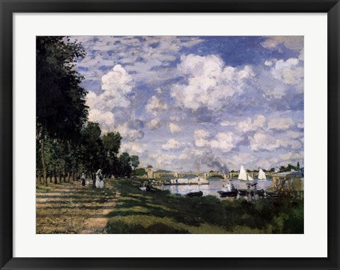 Framed Art Le Bassin d'Argenteuil by Claude Monet Wall Decor 18x24 Artwork