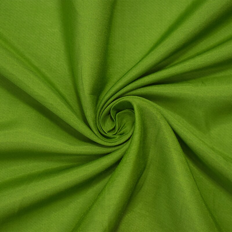 Green Famous Designer Silk Cotton Voile Woven Fabric By the Yard