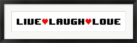 Framed Art Live Laugh Love - White Panoramic Wall Decor 18x24 Artwork