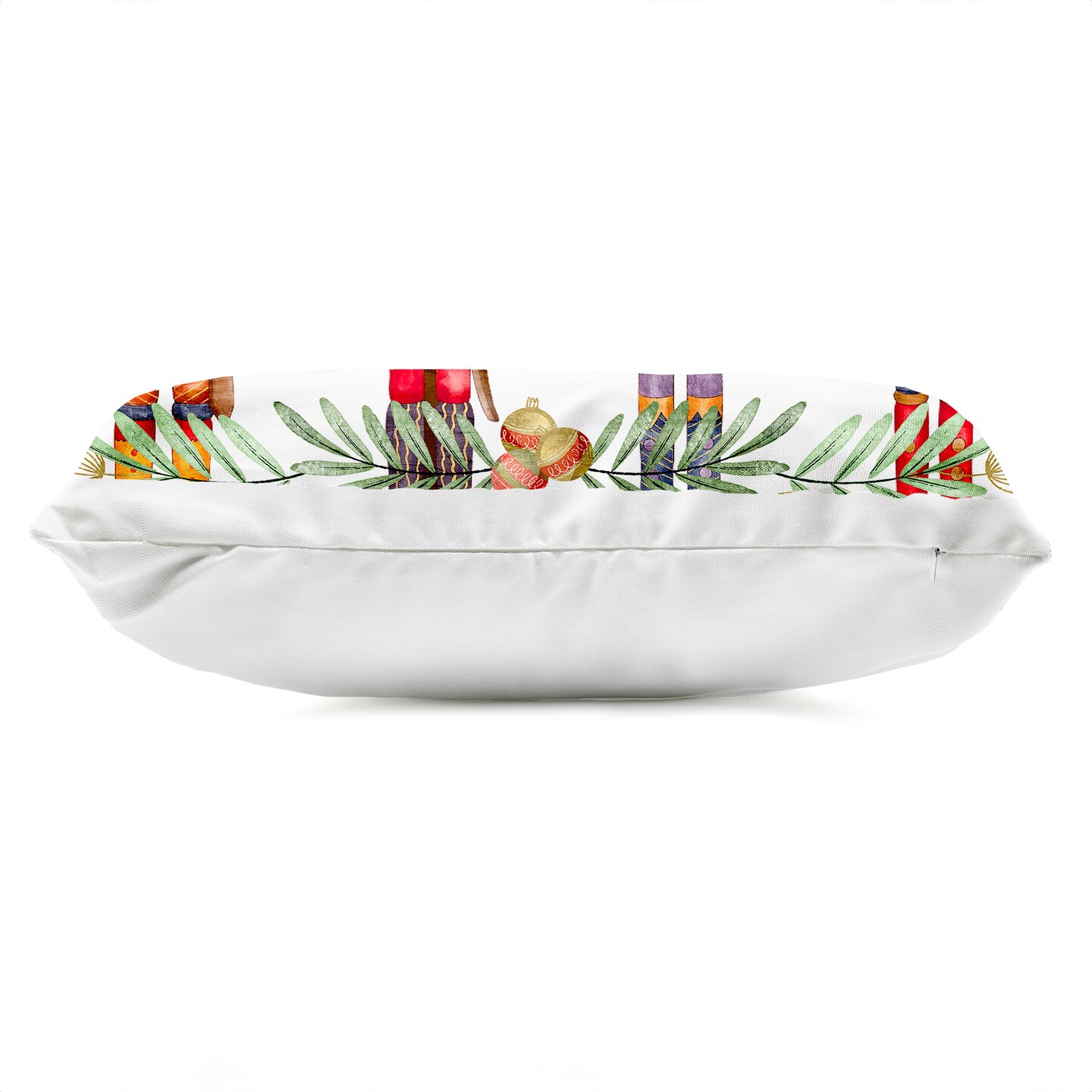 Stupell Industries Nuts About Christmas Nutcrackers Outdoor Printed Pillow design by Kim Allen, 14 x 7 x 20