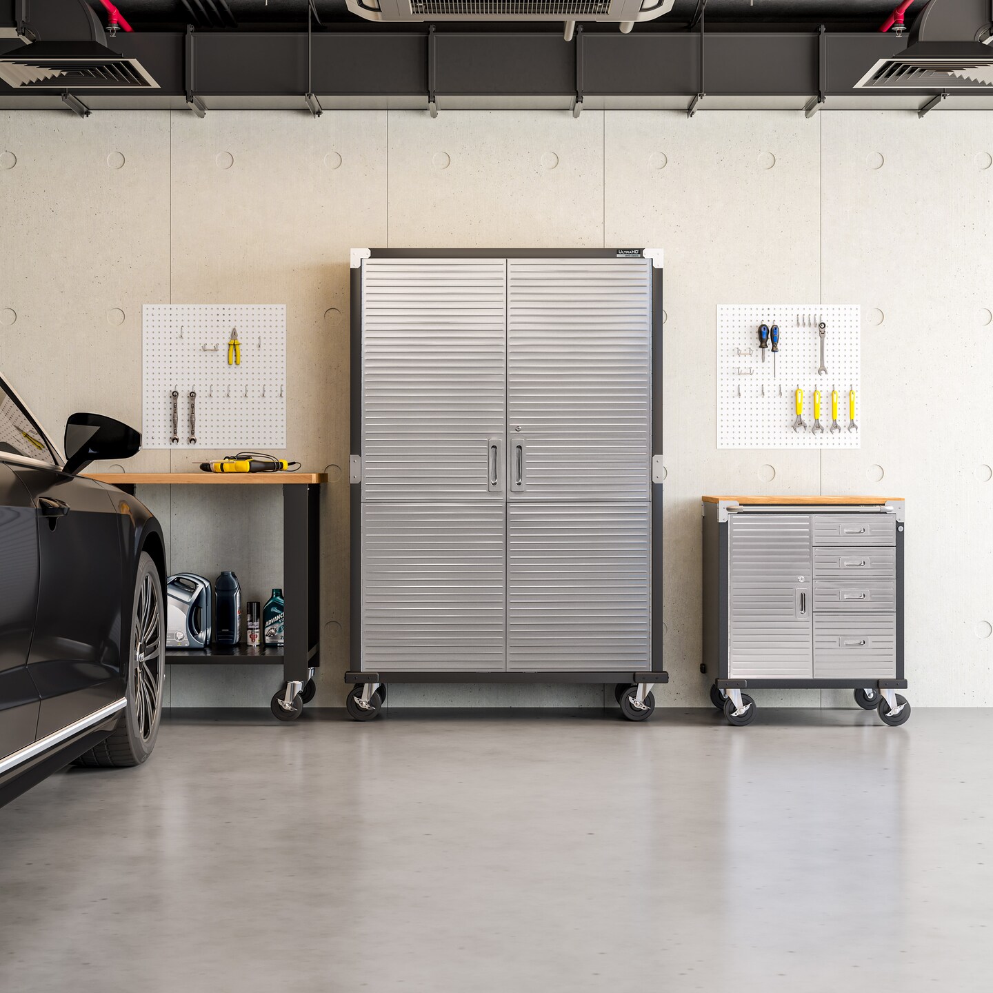 Seville Classics UltraHD Rolling Workstation, 36" W x 24" D x 37.5" H