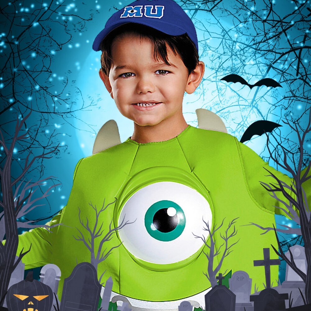 Toddler Deluxe Mike Wazowski Costume from Monsters University with Cap